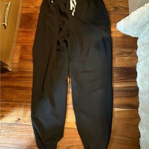 Figs‎ Men's Black Joggers with White Drawstring
